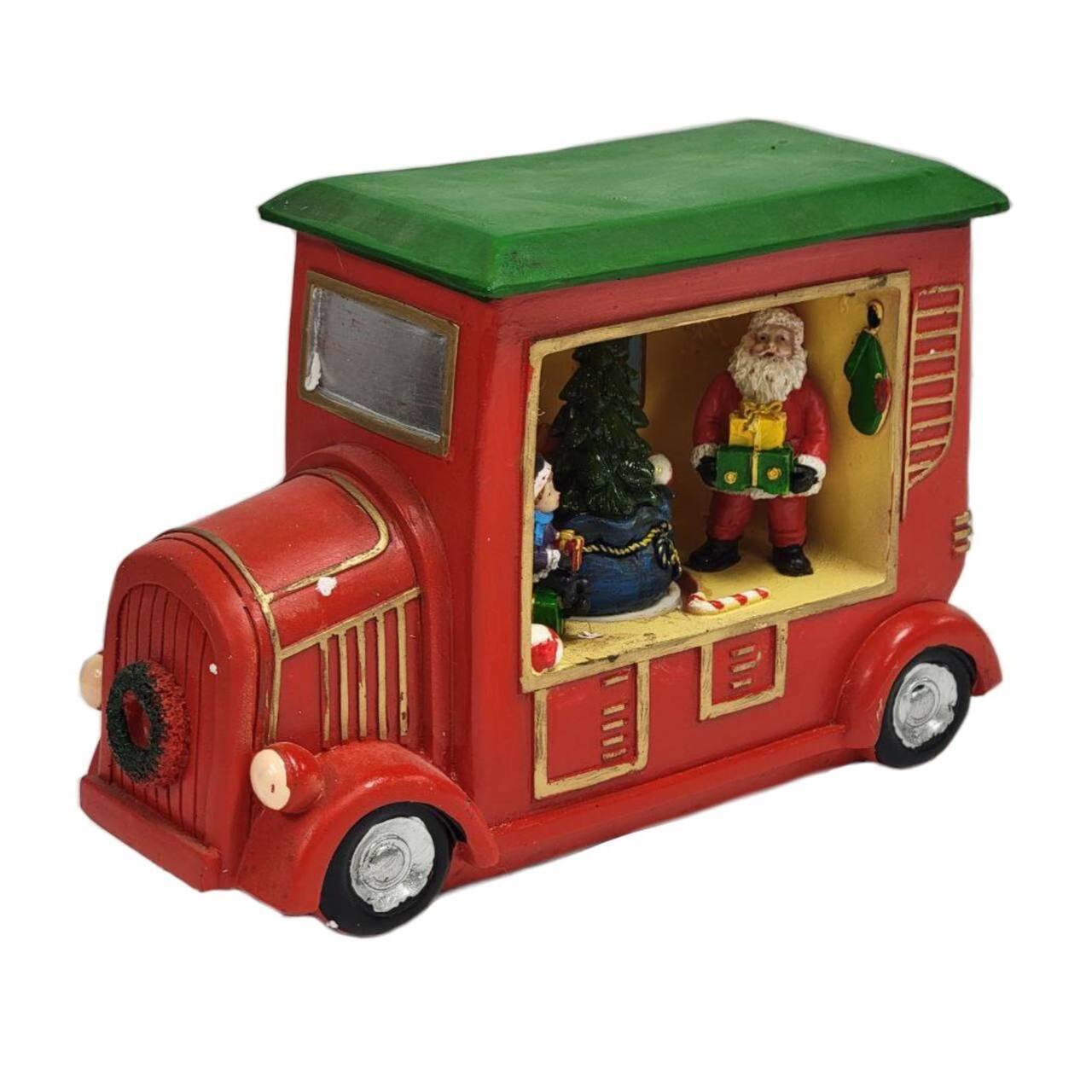 Wizardi 12" Christmas Car with Santa Tabletop Decoration